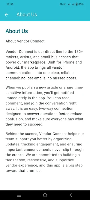 vendor-connect Screenshot 2