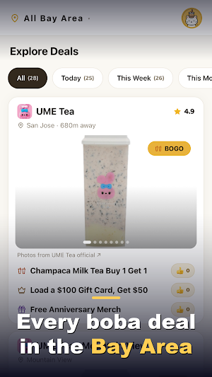 Deal Alarm: Boba Deal Alerts Screenshot 3