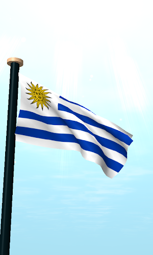 Uruguay Flag 3D Free Wallpaper Screenshot 1