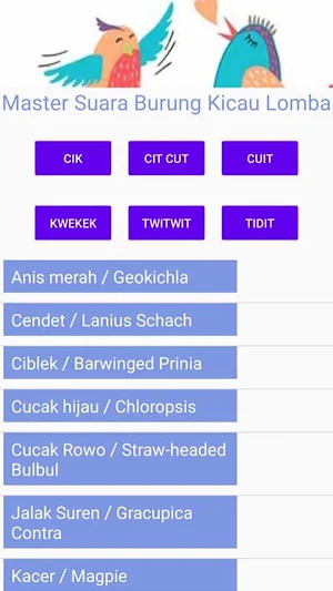 Master Suara Burung Kicau Screenshot 0
