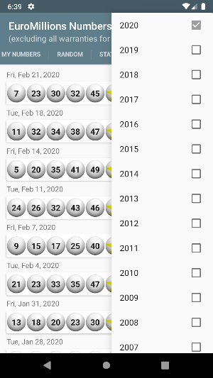 Lottery Statistics Europe Screenshot 3