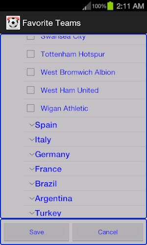Football Fixtures Screenshot 3