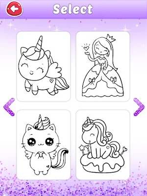 Glitter Coloring Games Screenshot 1