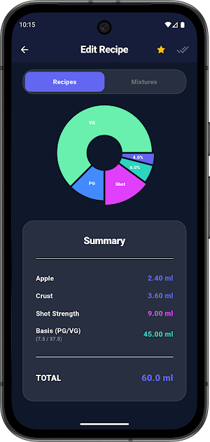 Liquid Calculator - DIY Vape Screenshot 3
