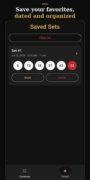 Lotto Picker: Number Generator Screenshot 2