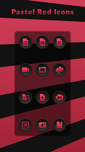 Pastel Red On Gray Icons Screenshot 1