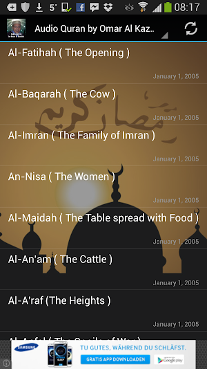 Audio Quran by Omar Al Kazabri Screenshot 0