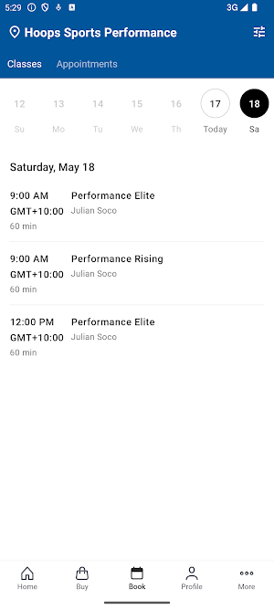 Hoops Sports Performance Screenshot 1
