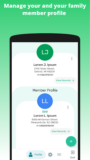 Multi-Profile Medical Records Screenshot 0