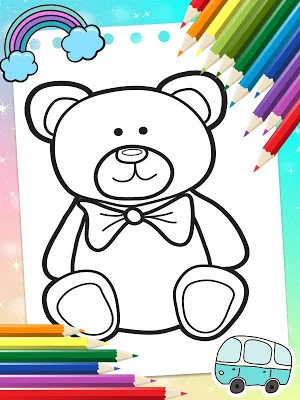 TeddyBear Coloring Book - Paint Fun screenshot 3