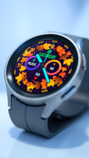 Plane Leaves Analog Watch Face Screenshot 1