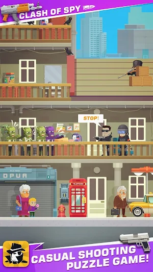 clash of spy - shoot puzzles Screenshot 0