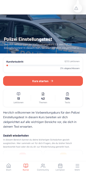 Polizei Einstellungstest Screenshot 0