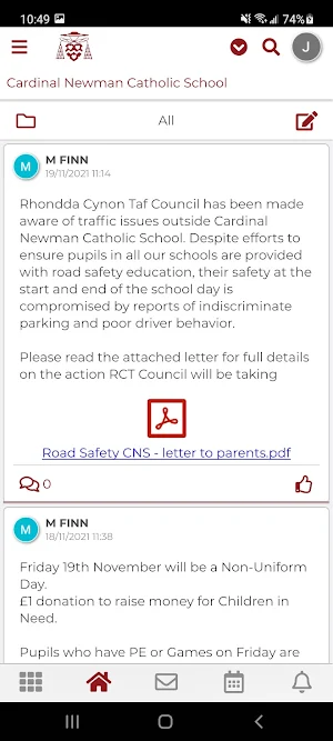 Cardinal Newman School App Screenshot 2