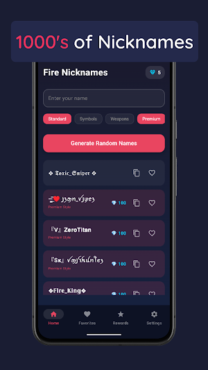 Fire Nickname Generator Screenshot 1