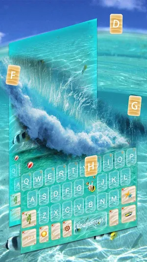 Sea Surfing Keyboard Theme Screenshot 2