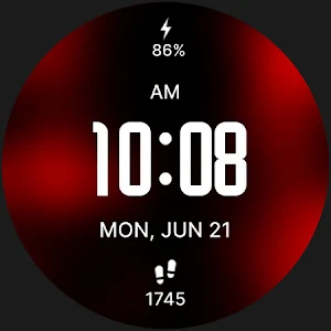 Red Elegant Pro Watch Face Screenshot 3