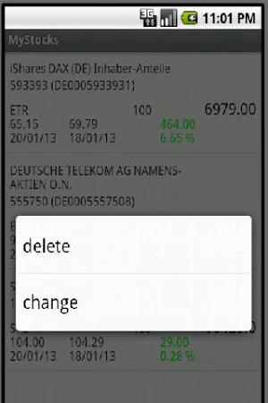 MyStocks Screenshot 2