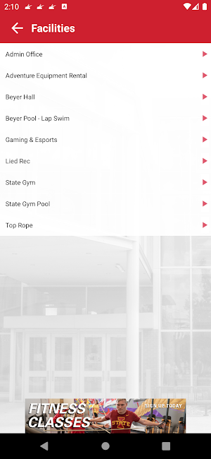 Iowa State Rec Screenshot 2
