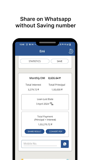Aadhar Pe EMI Loan Calculator Screenshot 2
