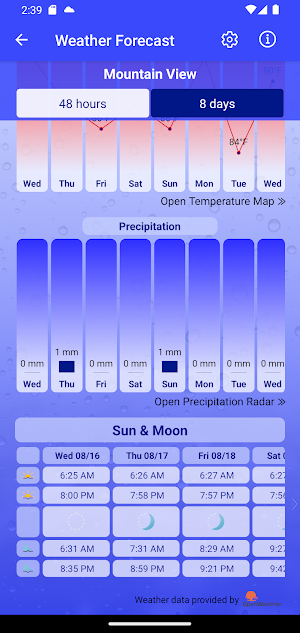 Unicorn Weather Screenshot 2