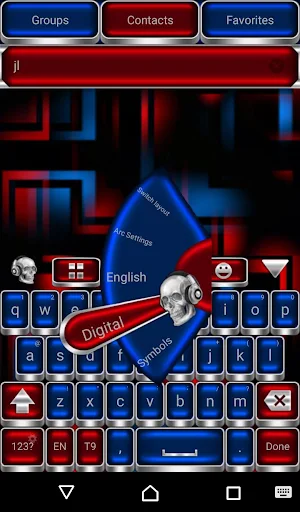 Skull On Fire Go Keyboard theme Screenshot 0