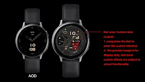 Orange Ink Black For Wear OS Screenshot 0
