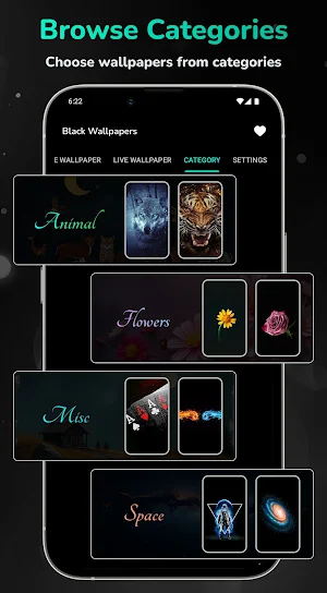 Black Wallpapers 4K Live Dark Screenshot 2