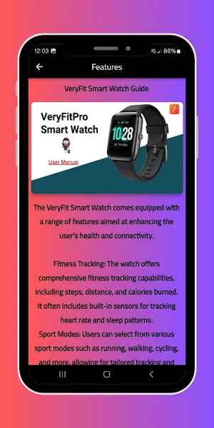 VeryFit Smart Watch Guide Screenshot 2