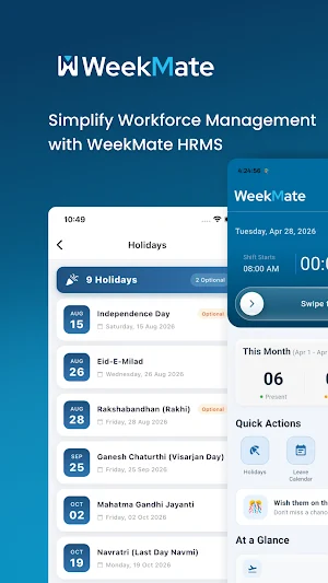 WeekMate: AI DRIVEN HRMS Screenshot 0