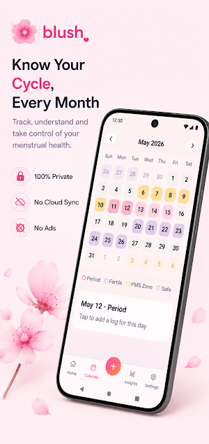 Blush: Period & Cycle Tracker Screenshot 1