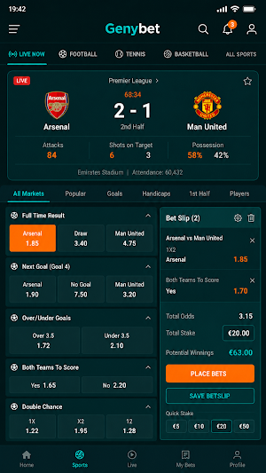 Genybet Screenshot 2