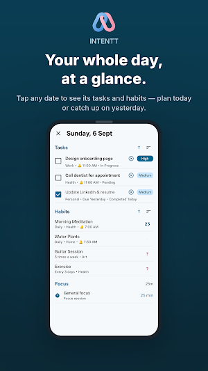 Intentt: Habits, Tasks, Focus Screenshot 1