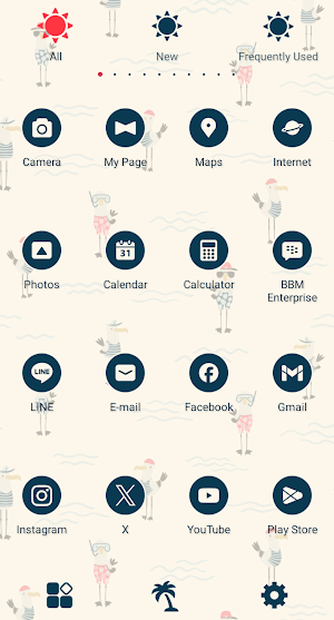 Swimsuit Seagulls Theme +HOME Screenshot 2