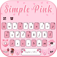 Simple Pink SMS Keyboard Backg