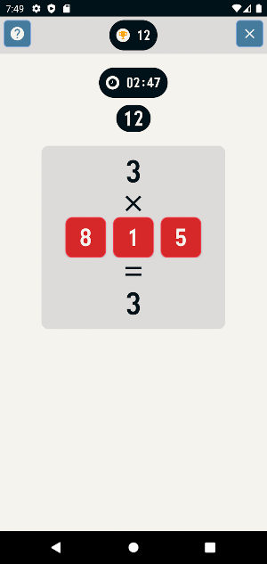 Multiplication Time Trial Screenshot 2