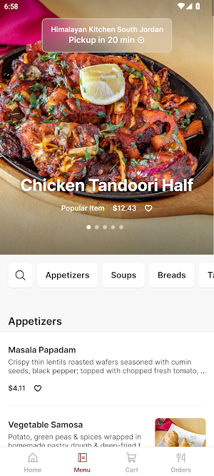 Himalayan Kitchen SJ Screenshot 1