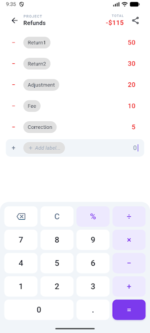 TapeCalc: Calculator & Receipt Screenshot 3