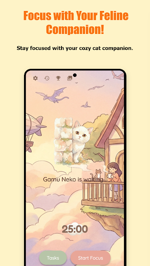 Gamu Neko Pomodoro Focus Timer Screenshot 0