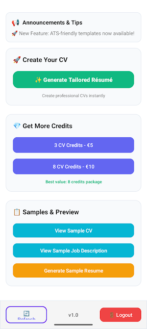 Resume Tailor Screenshot 2