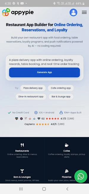 Restaurant App Maker Screenshot 0