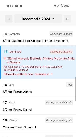 Calendar Crestin Ortodox Screenshot 1
