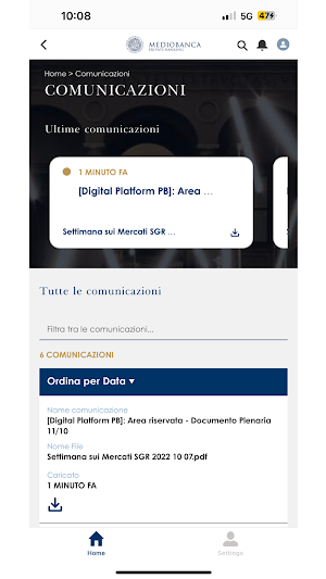 Mediobanca PB Area Riservata Screenshot 3