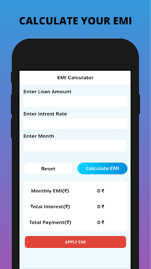 Loan EMI Quick Easy Calculator Screenshot 1
