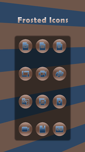 Frosted Blue On Bronze Icons Screenshot 1