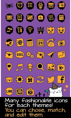 Cute Theme-Kitty Halloween- Screenshot 3