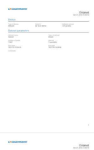 Sauermann Data Logger Screenshot 3