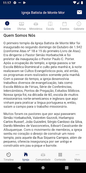 Igreja Batista de Monte Mor Screenshot 2