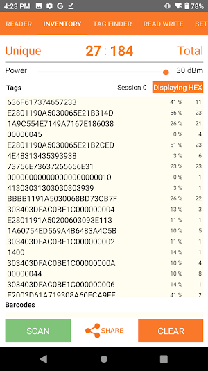 Vulcan RFID Explorer Screenshot 2