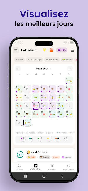 Calendrier lunaire - Jardinage Screenshot 2